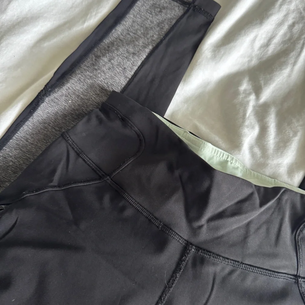 1 Lululemon Rain-On Train-On Tight - Black / Heathered Black